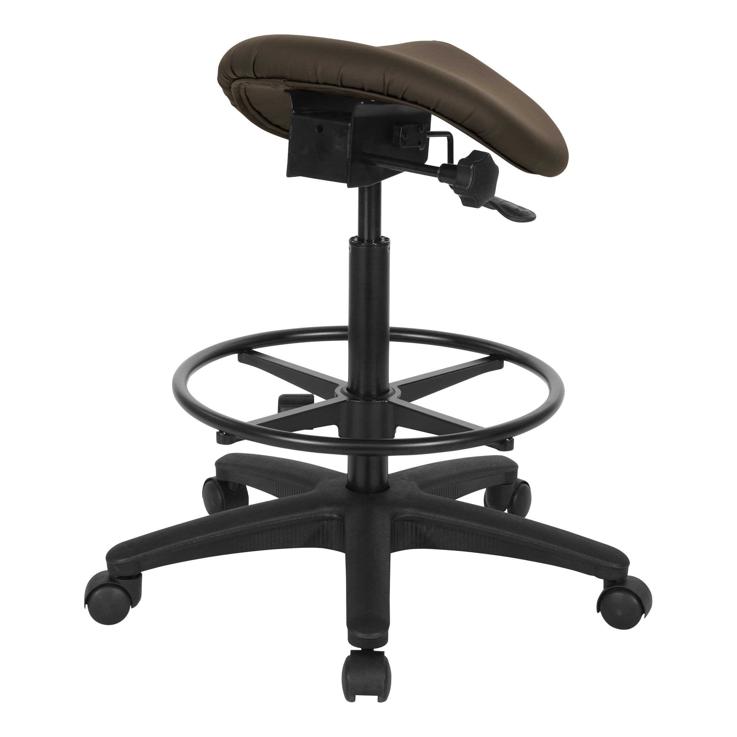 Backless Stool with Saddle Seat - Dillon Java