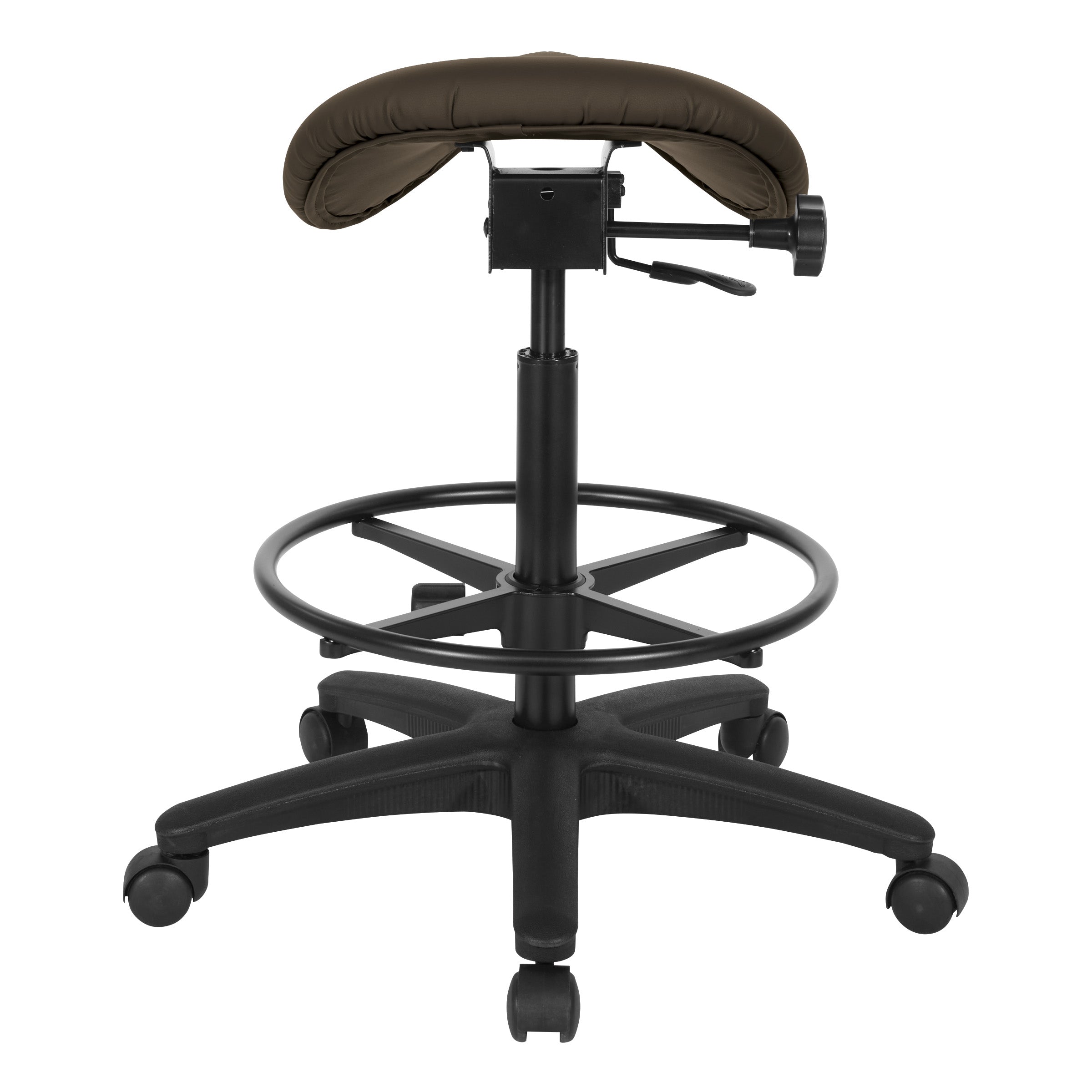 Backless Stool with Saddle Seat - Dillon Java