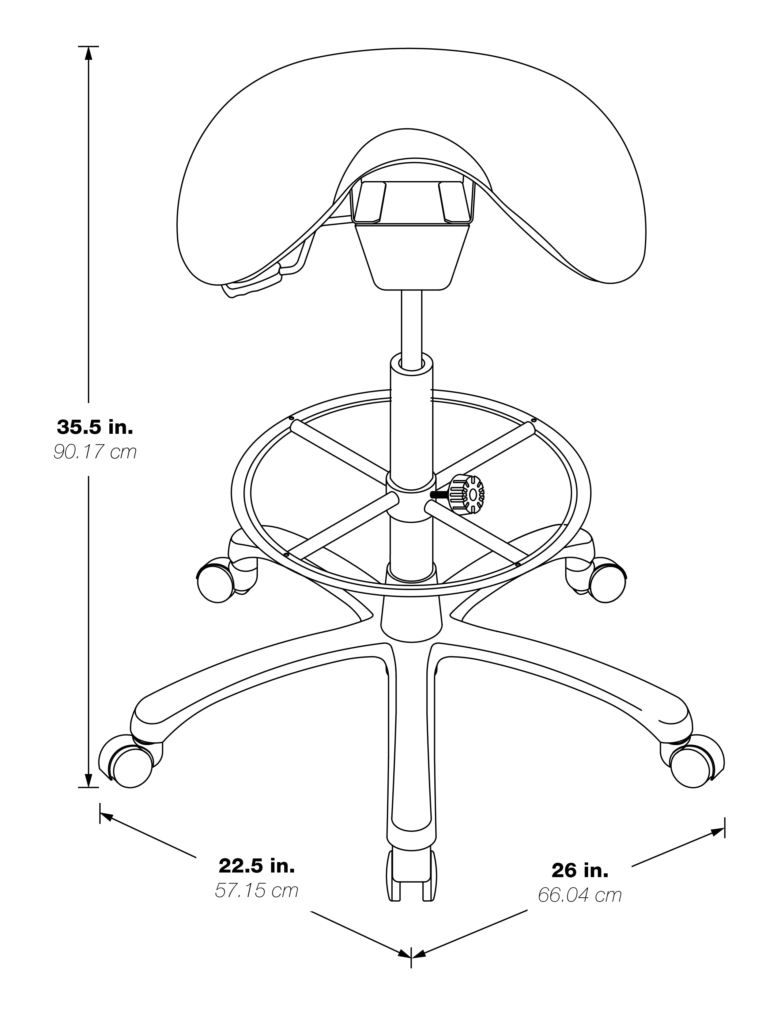 Backless Stool with Saddle Seat - Dillon Stratus
