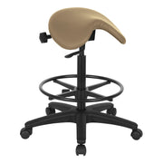 Backless Stool with Saddle Seat - Dillon Buff