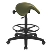 Backless Stool with Saddle Seat - Dillon Sage