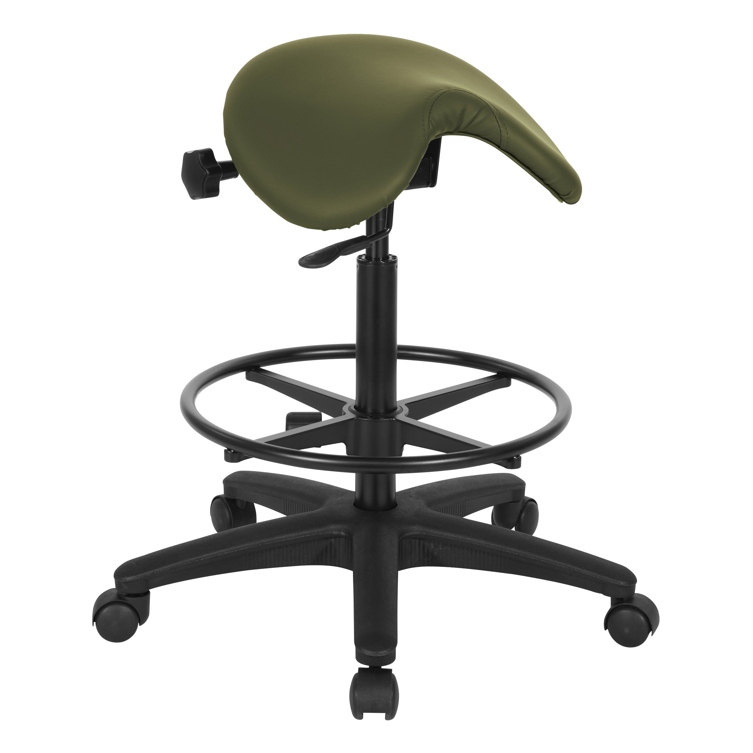 Backless Stool with Saddle Seat - Dillon Sage