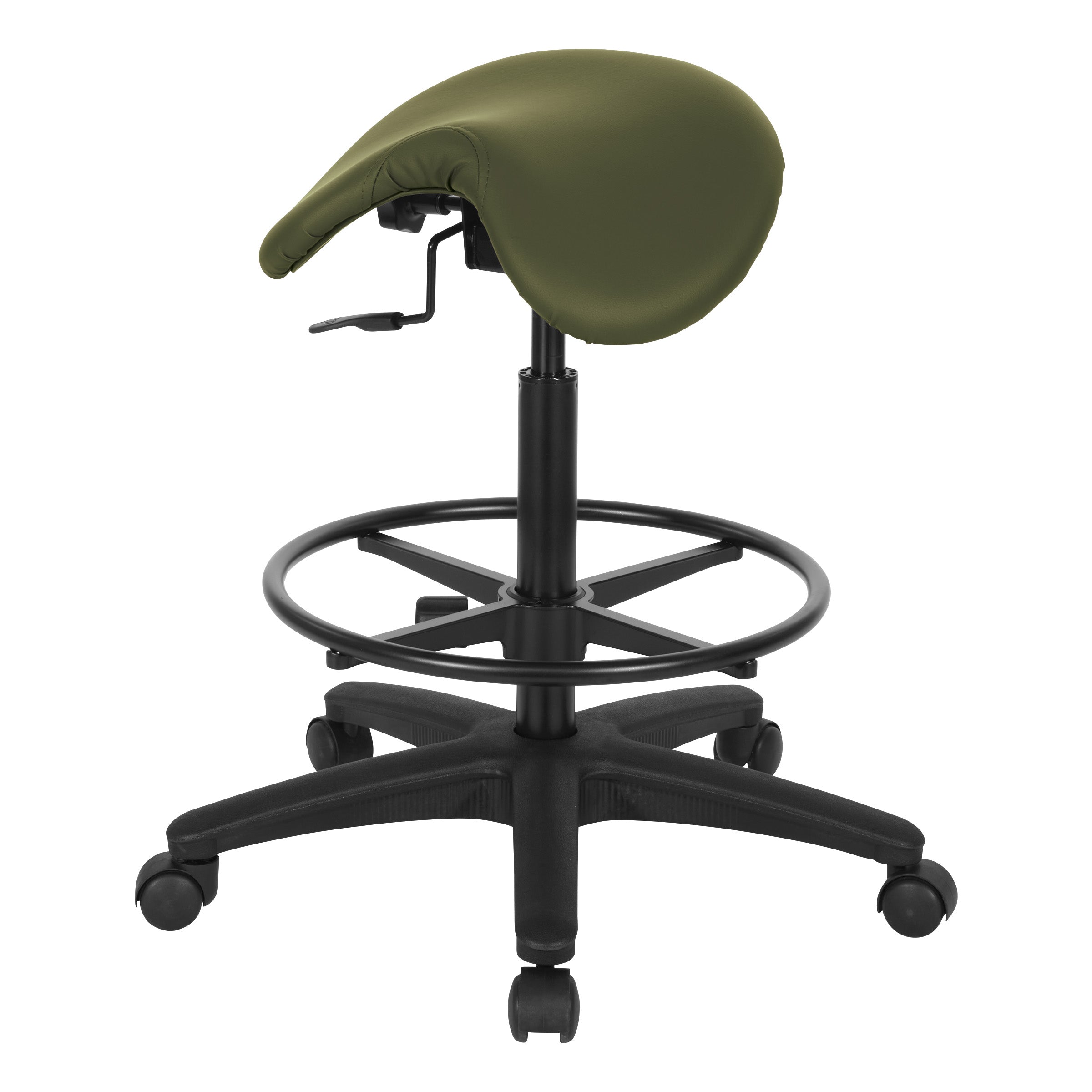 Backless Stool with Saddle Seat - Dillon Sage