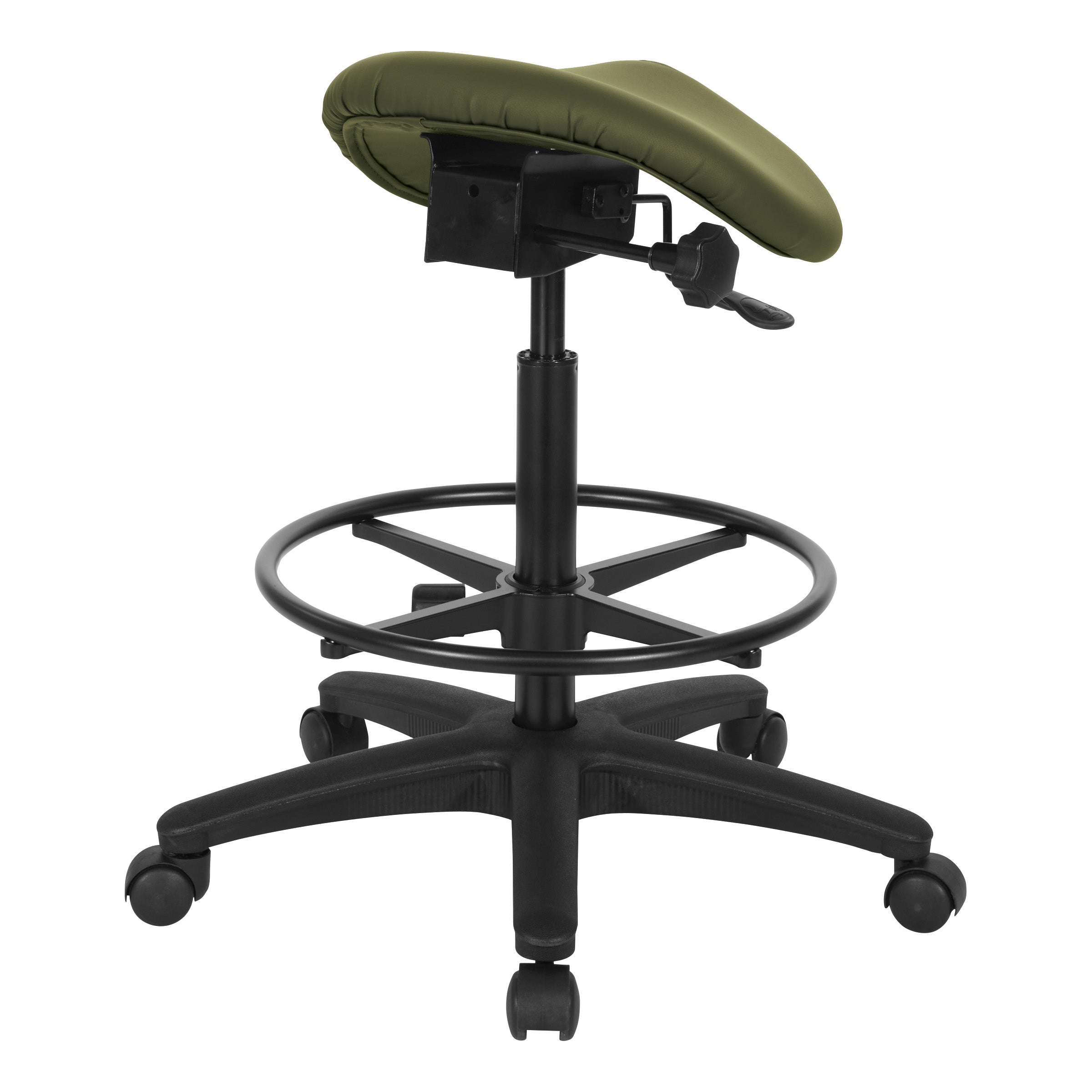 Backless Stool with Saddle Seat - Dillon Sage