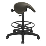 Backless Stool with Saddle Seat - Dillon Graphite