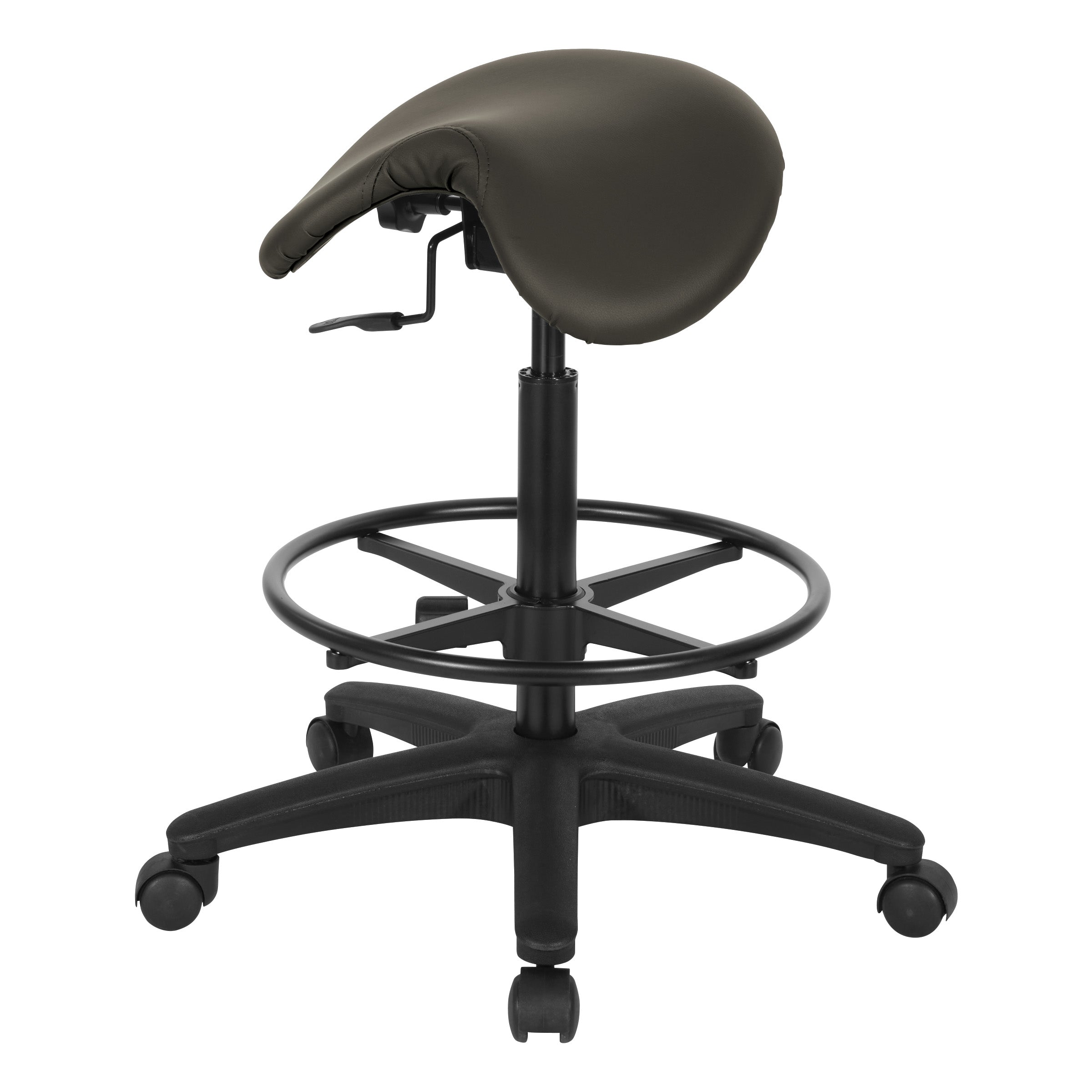 Backless Stool with Saddle Seat - Dillon Graphite