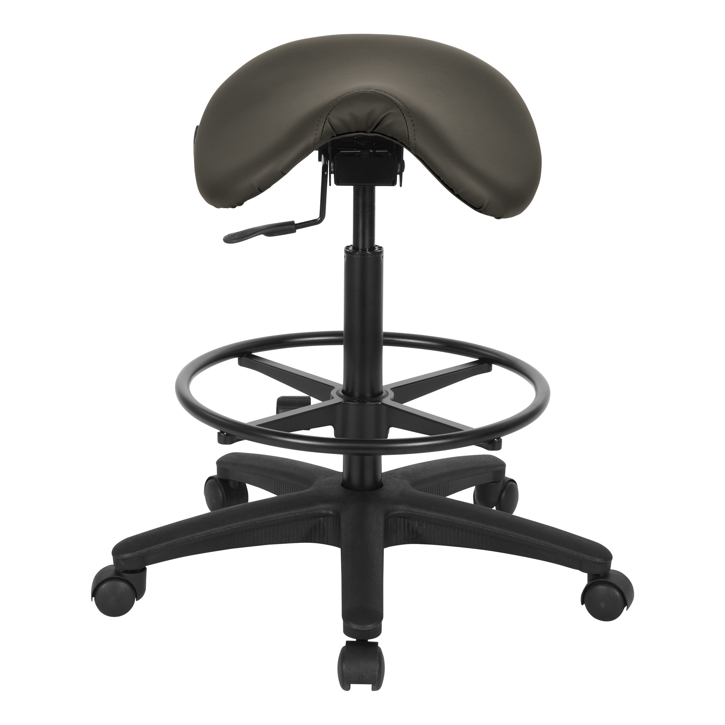 Backless Stool with Saddle Seat - Dillon Graphite