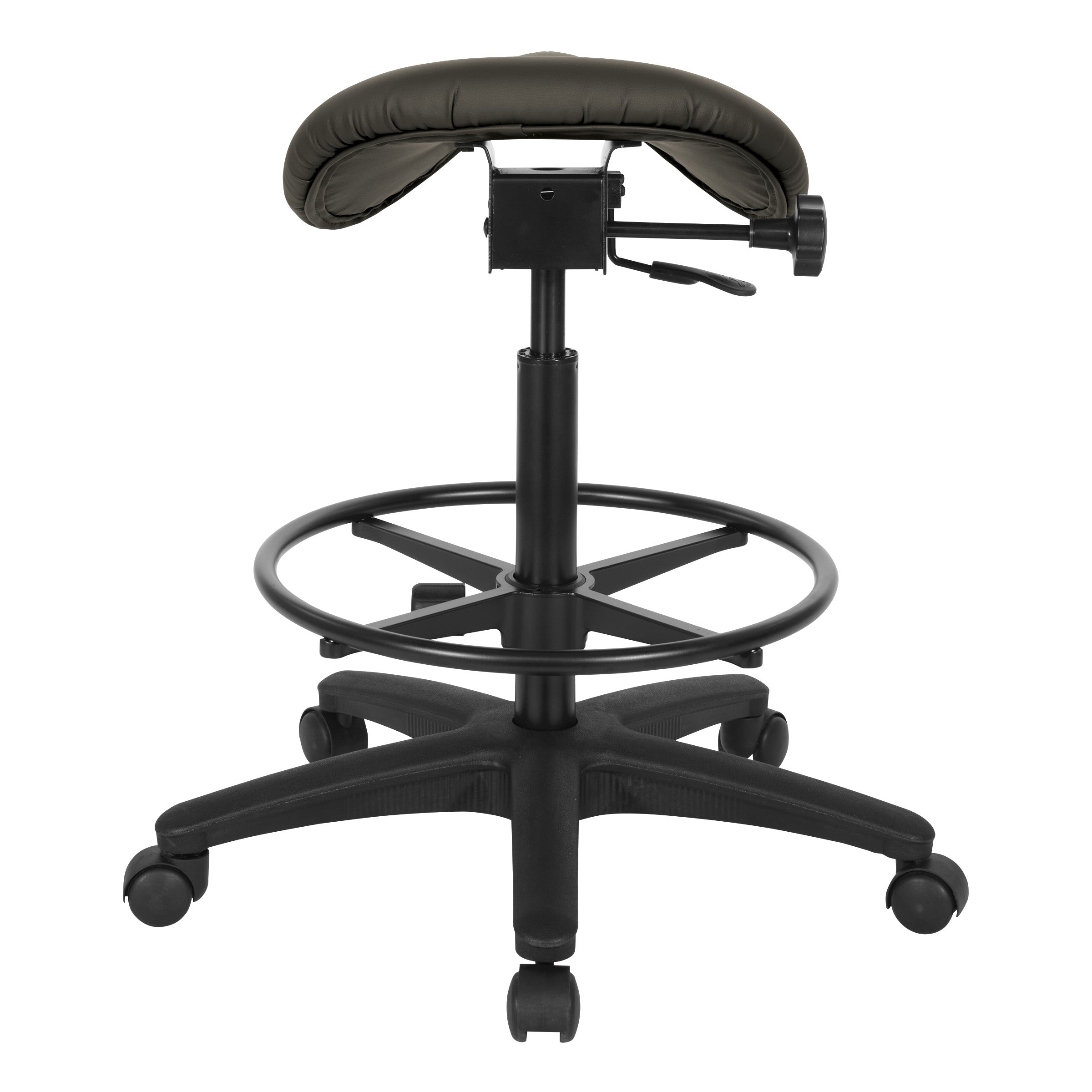 Backless Stool with Saddle Seat - Dillon Graphite