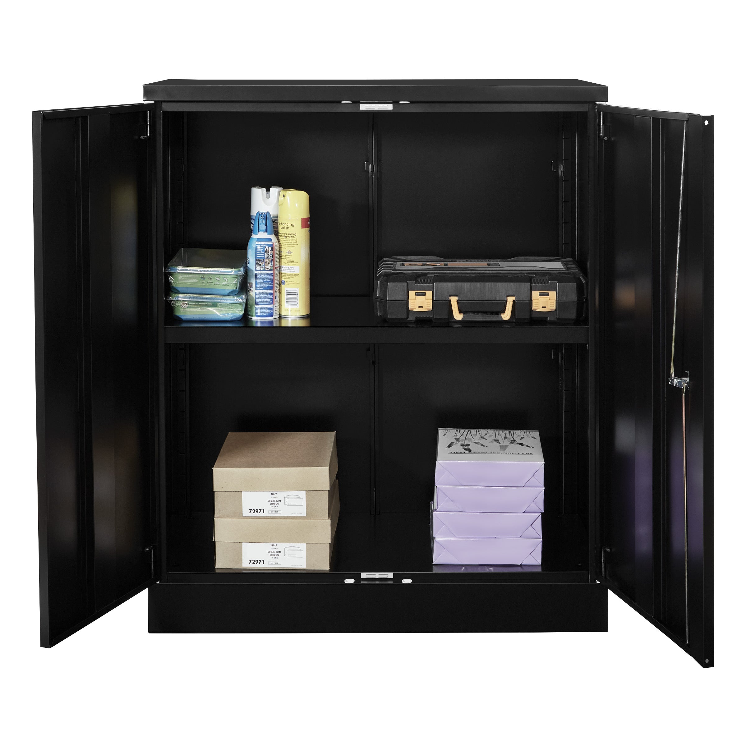 42" High Storage Cabinet - Black