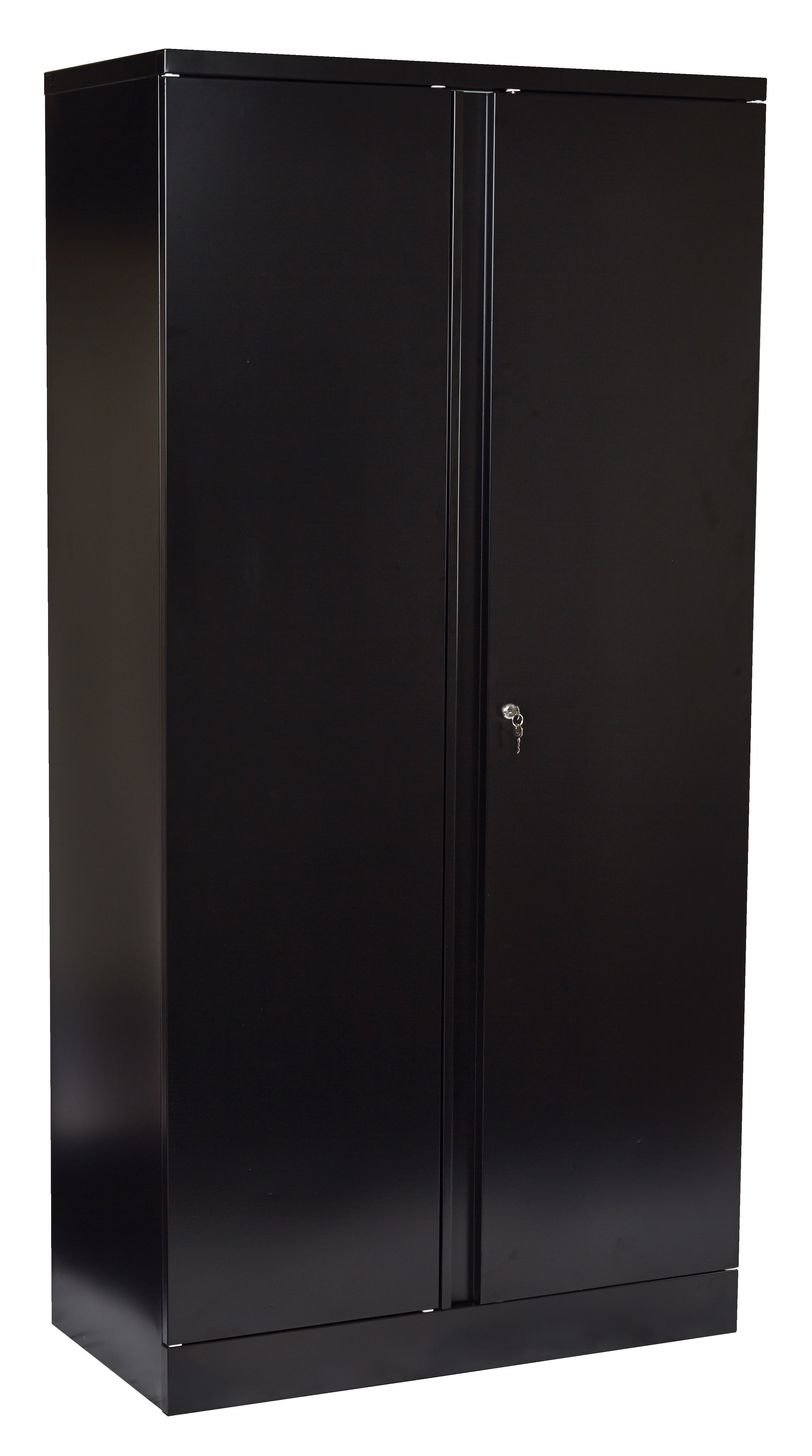 72" High Storage Cabinet With 4 Adjustable Shelf - Black