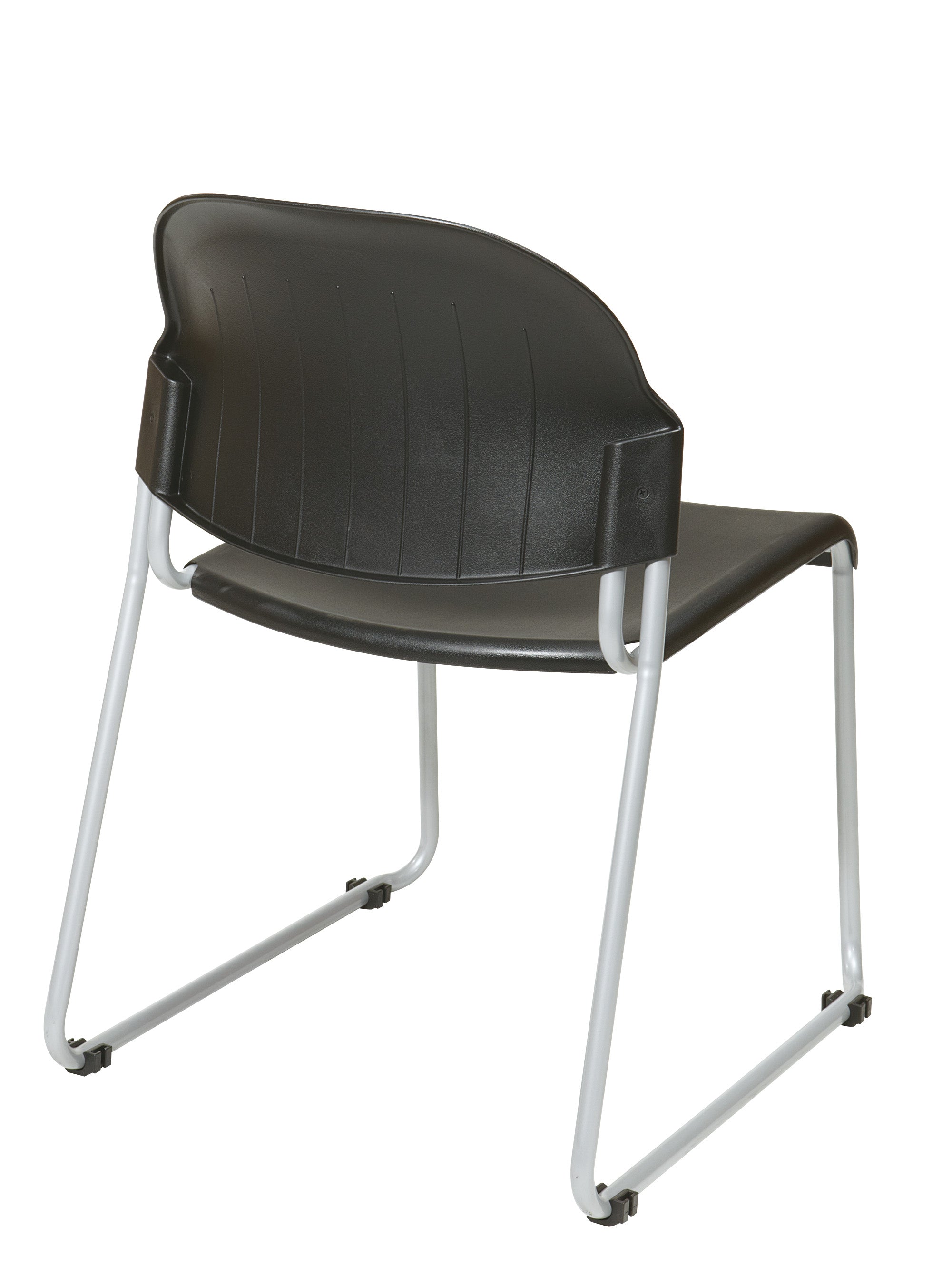 Stack Chair with Plastic Seat/Back - Grey