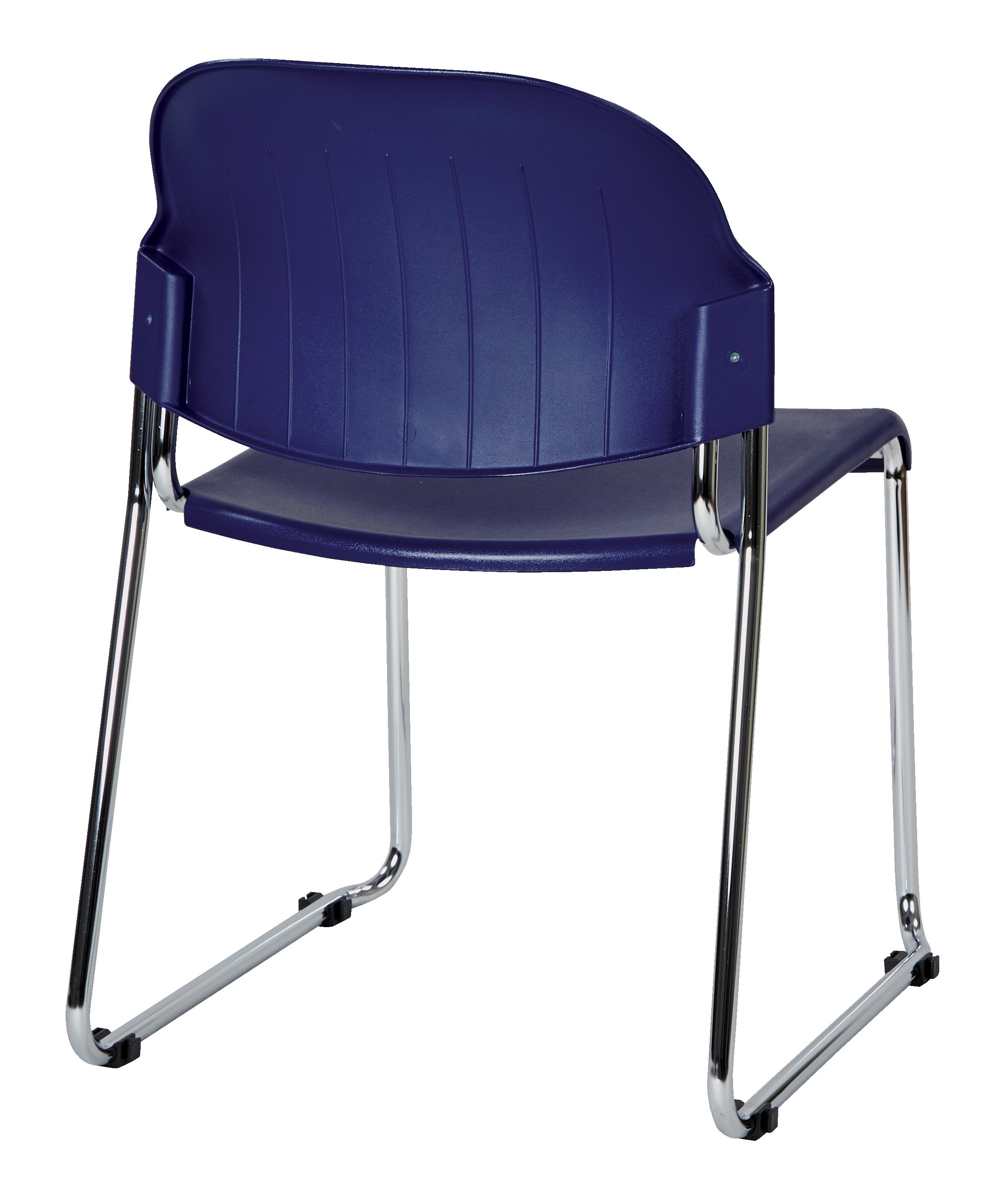 Stack Chair with Plastic Seat/Back - Blue