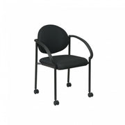 Stack Chairs with Casters and Arms - Custom R Grade Fabric