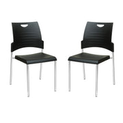 Straight Leg Stack Chair - Black