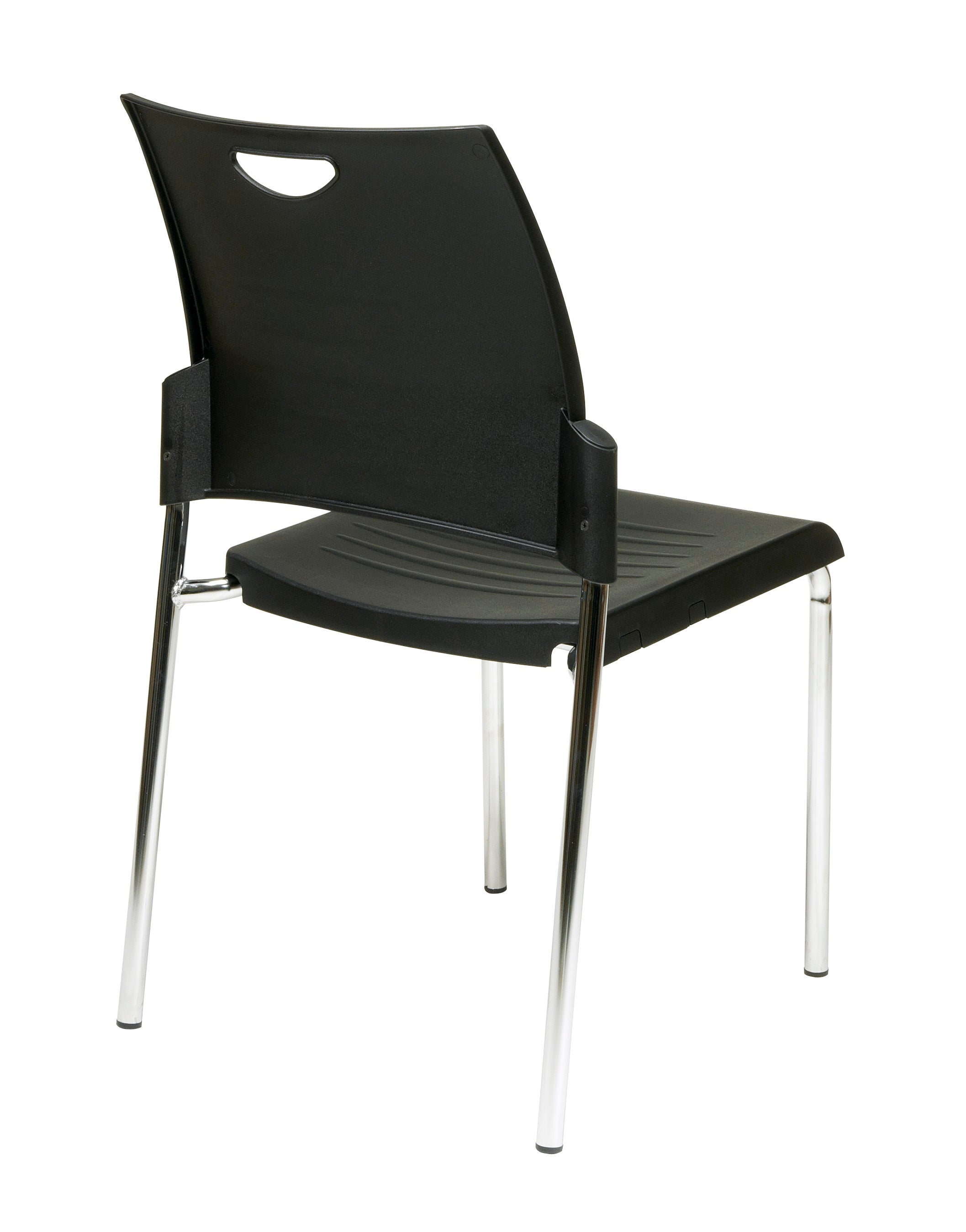 Straight Leg Stack Chair - Black