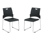 Sled Base Leg Stack Chair - Black