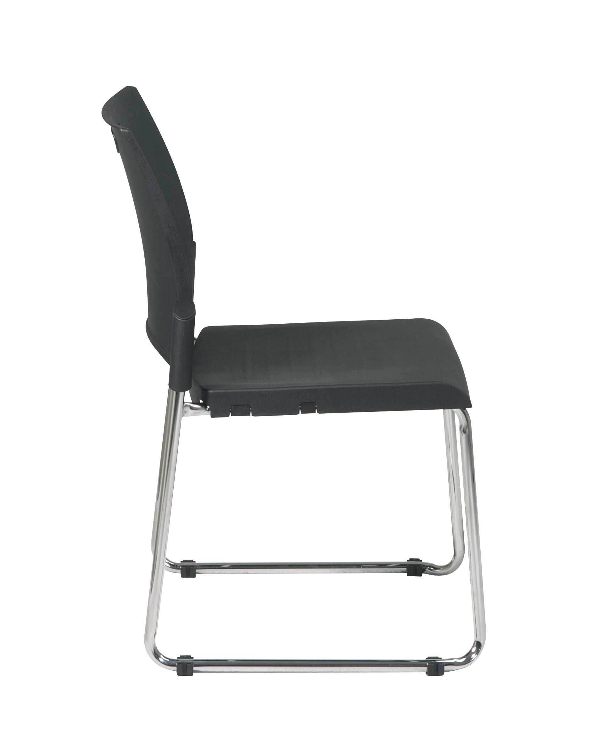 Sled Base Leg Stack Chair - Black