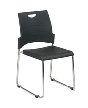 Sled Base Leg Stack Chair - Black