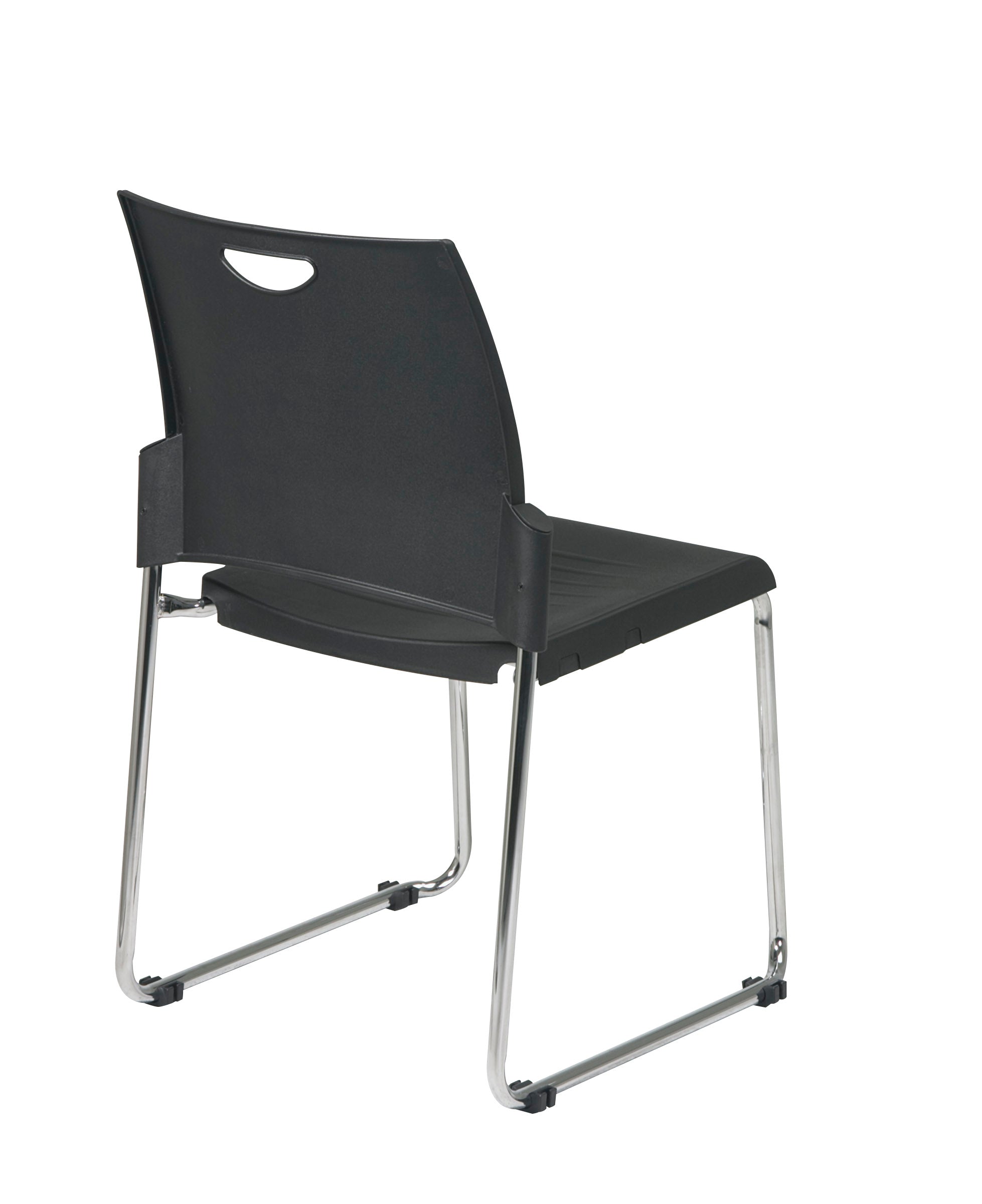 Sled Base Leg Stack Chair - Black