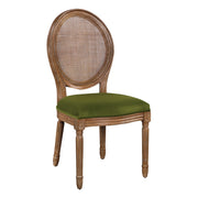 Stella Cane Back Chair - Moss