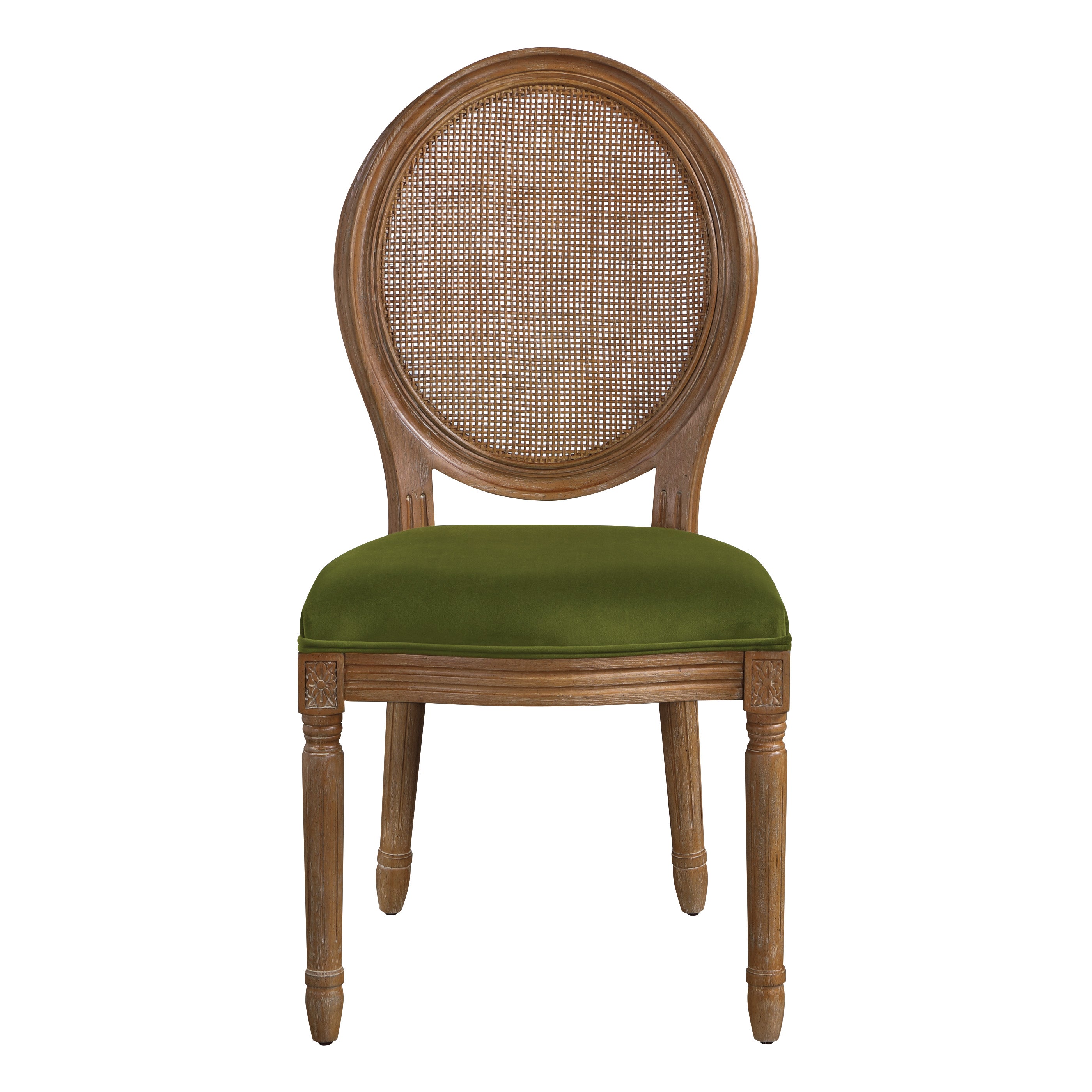 Stella Cane Back Chair - Moss