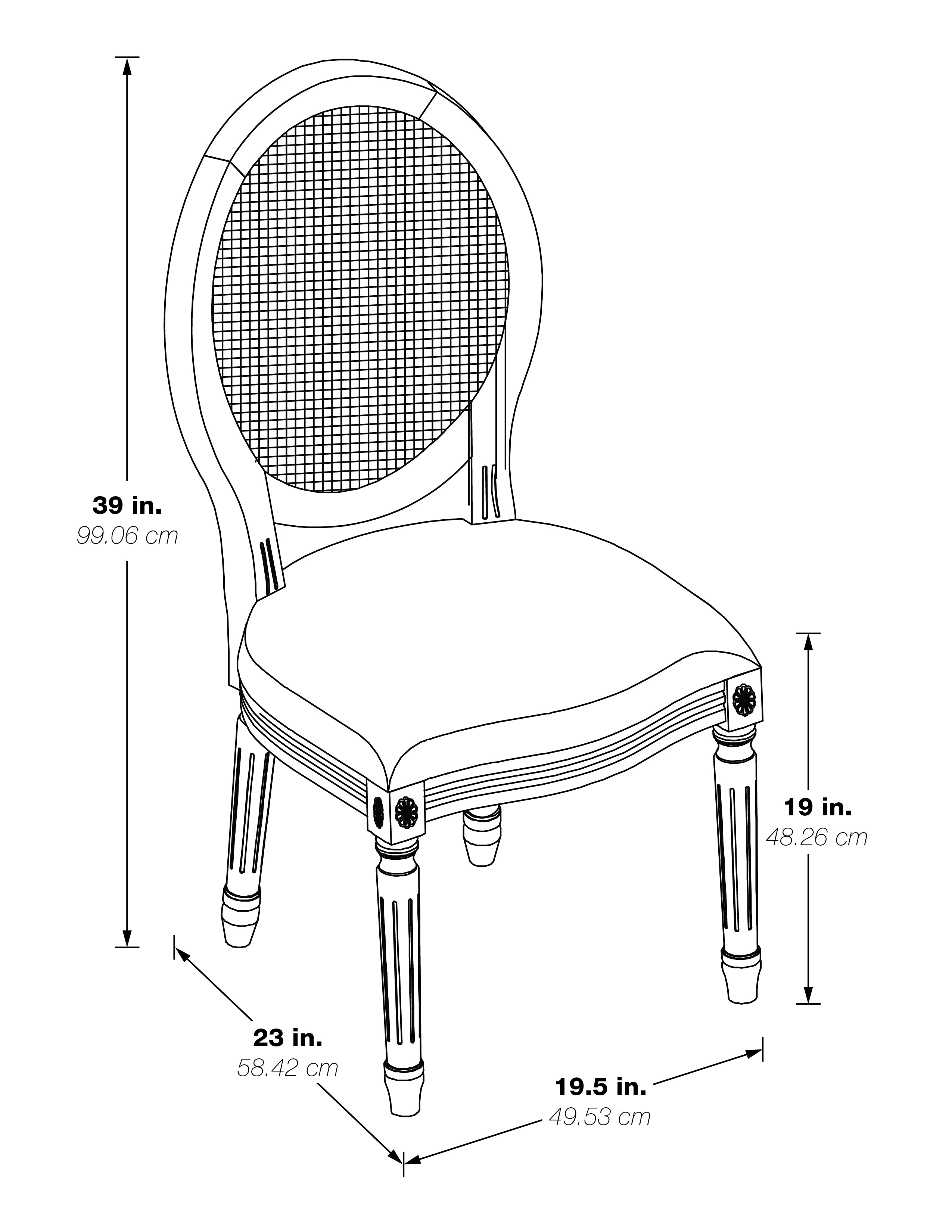 Stella Cane Back Chair - Azure