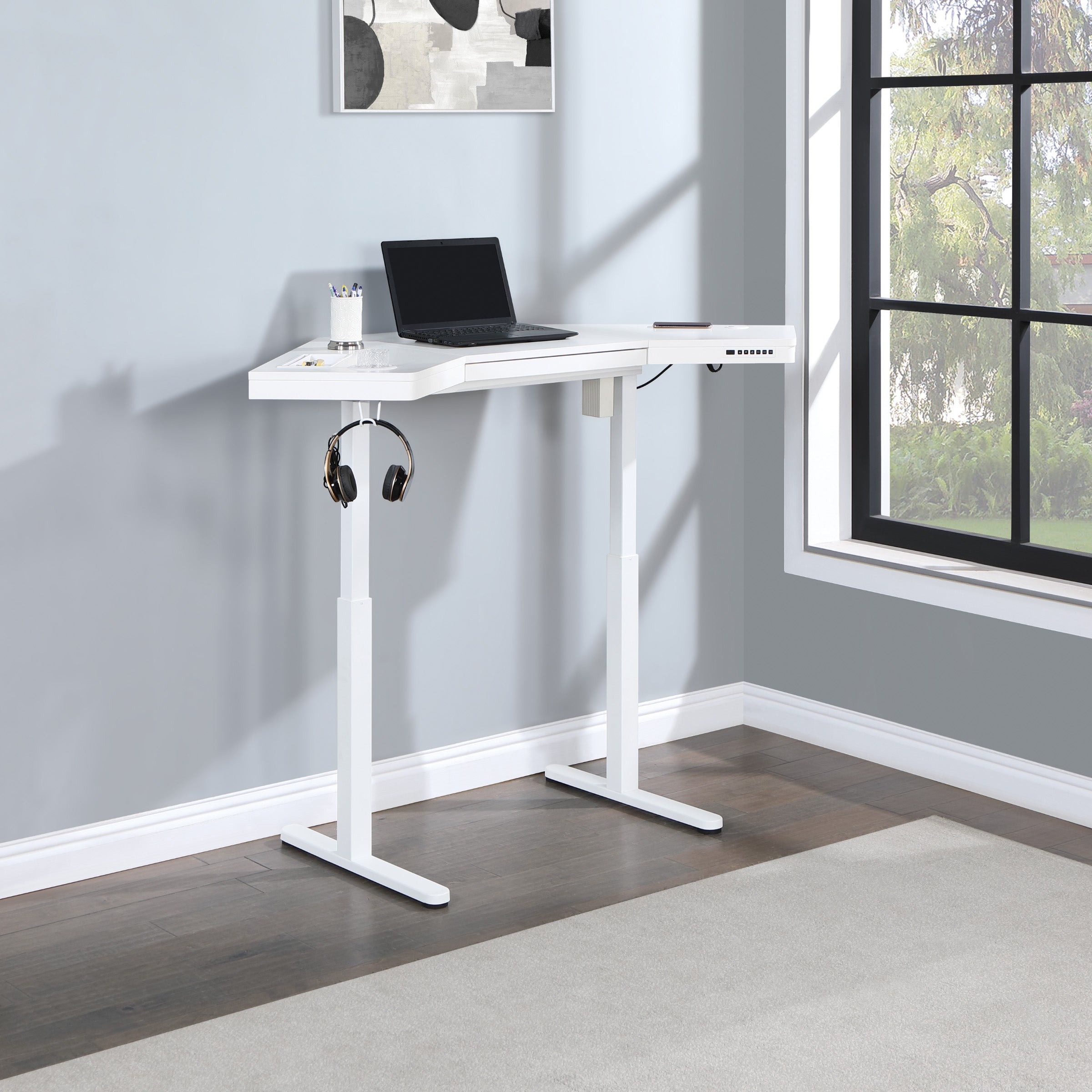 Stealth Sit-to-Stand Electric Heigh - White