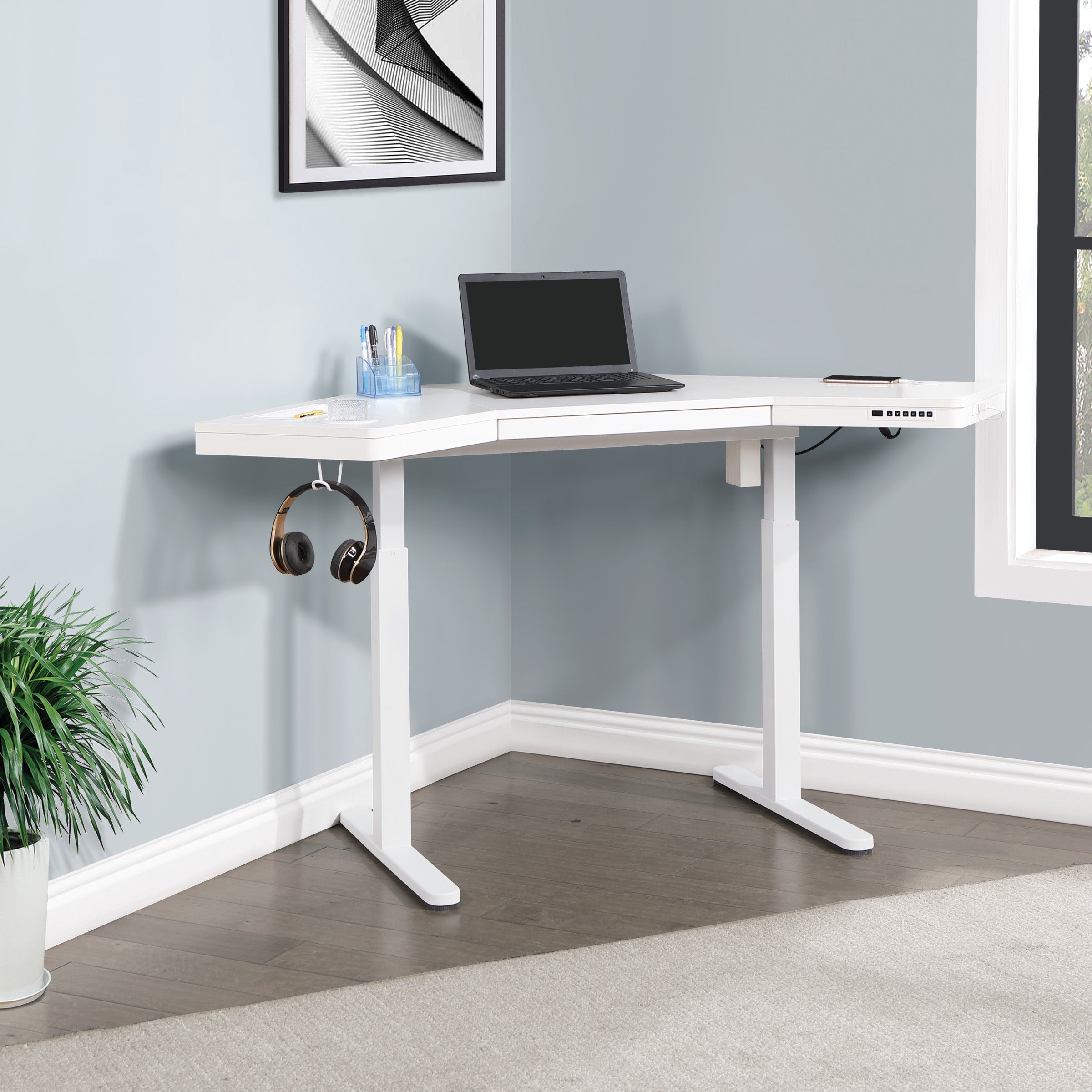 Stealth Sit-to-Stand Electric Heigh - White
