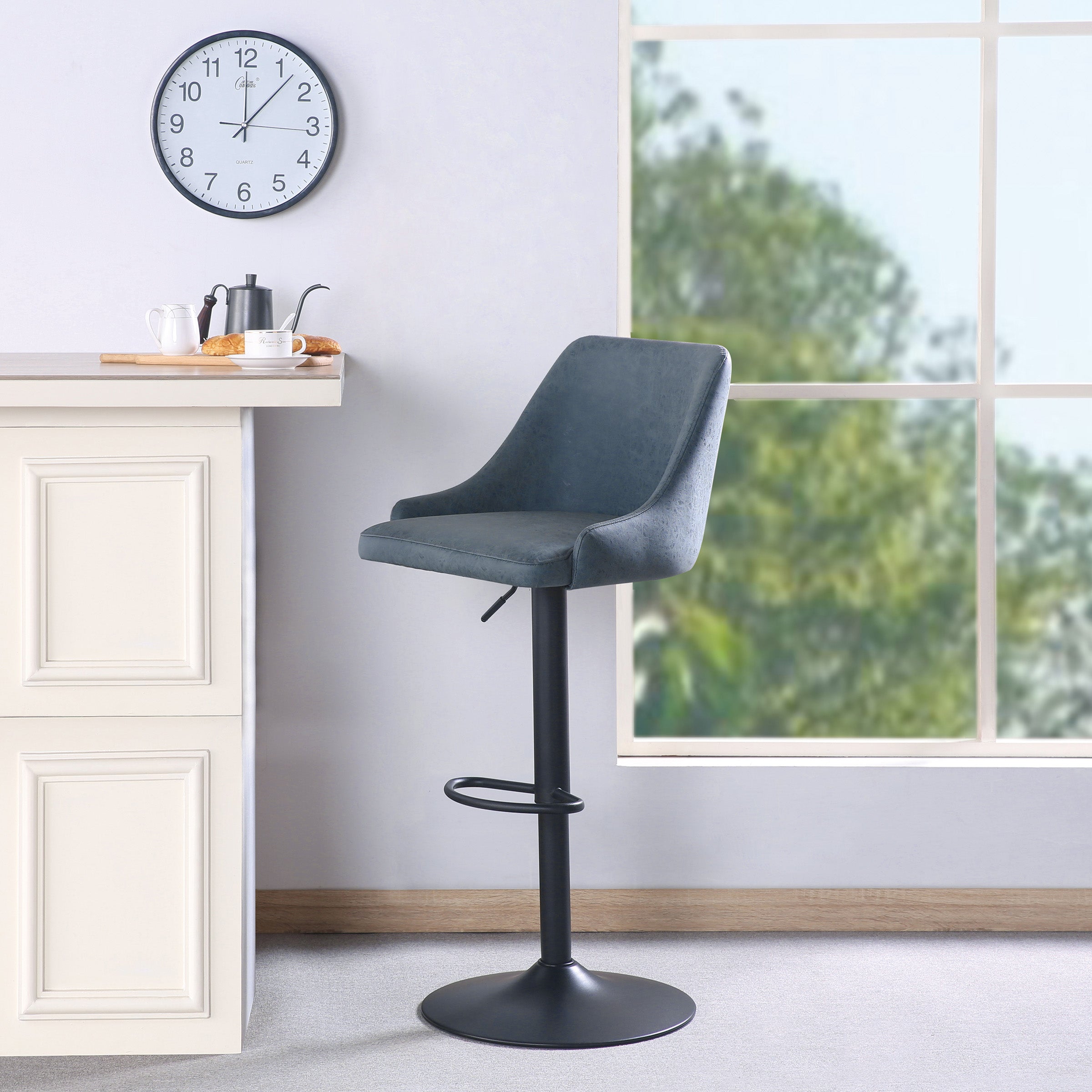 Sylmar Height Adjustable Stool - Navy