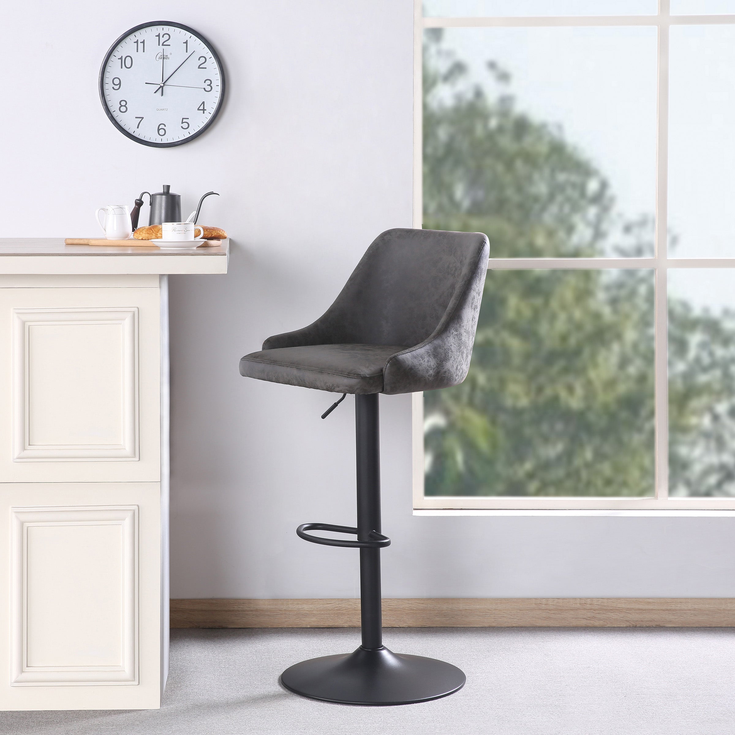 Sylmar Height Adjustable Stool - Charcoal