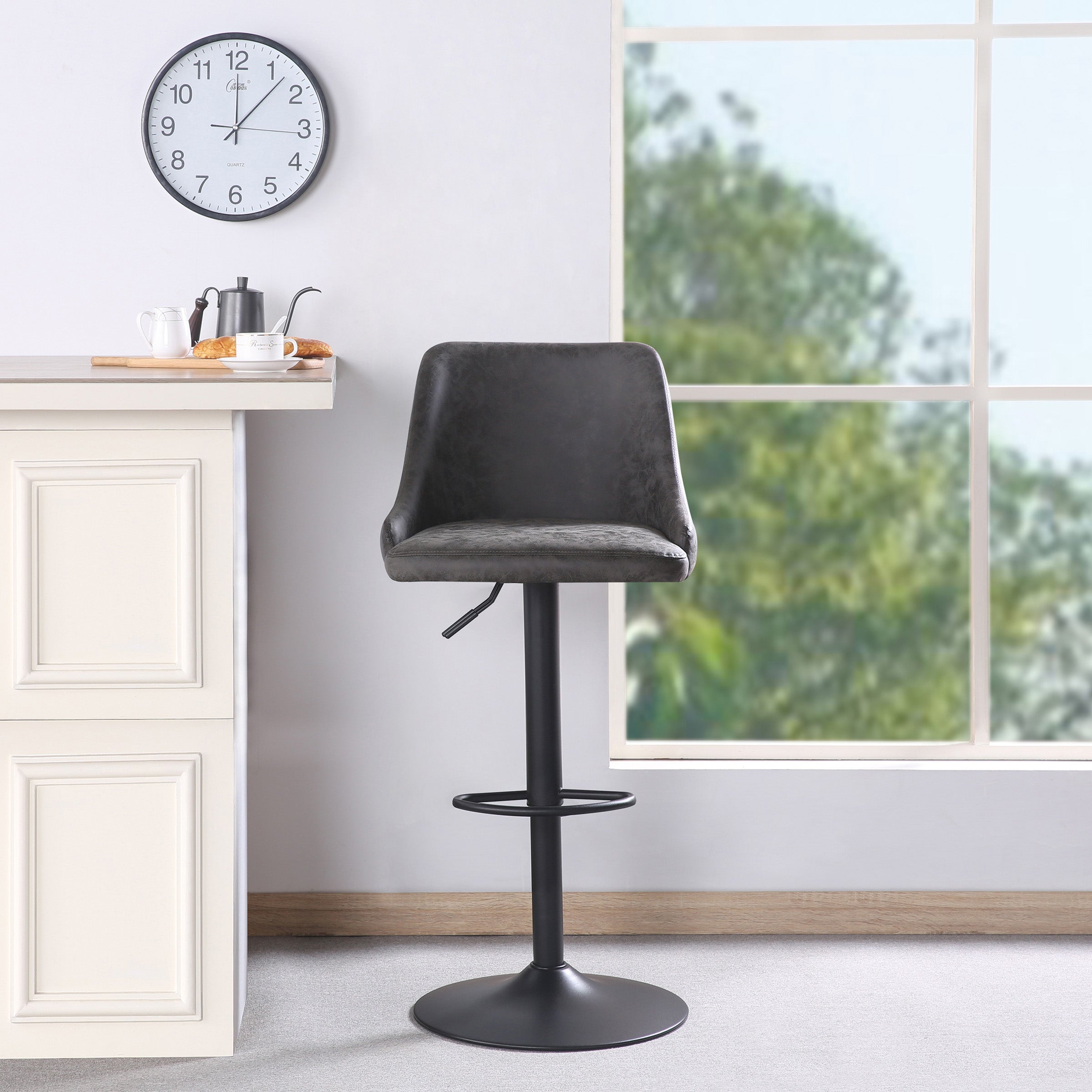 Sylmar Height Adjustable Stool - Charcoal