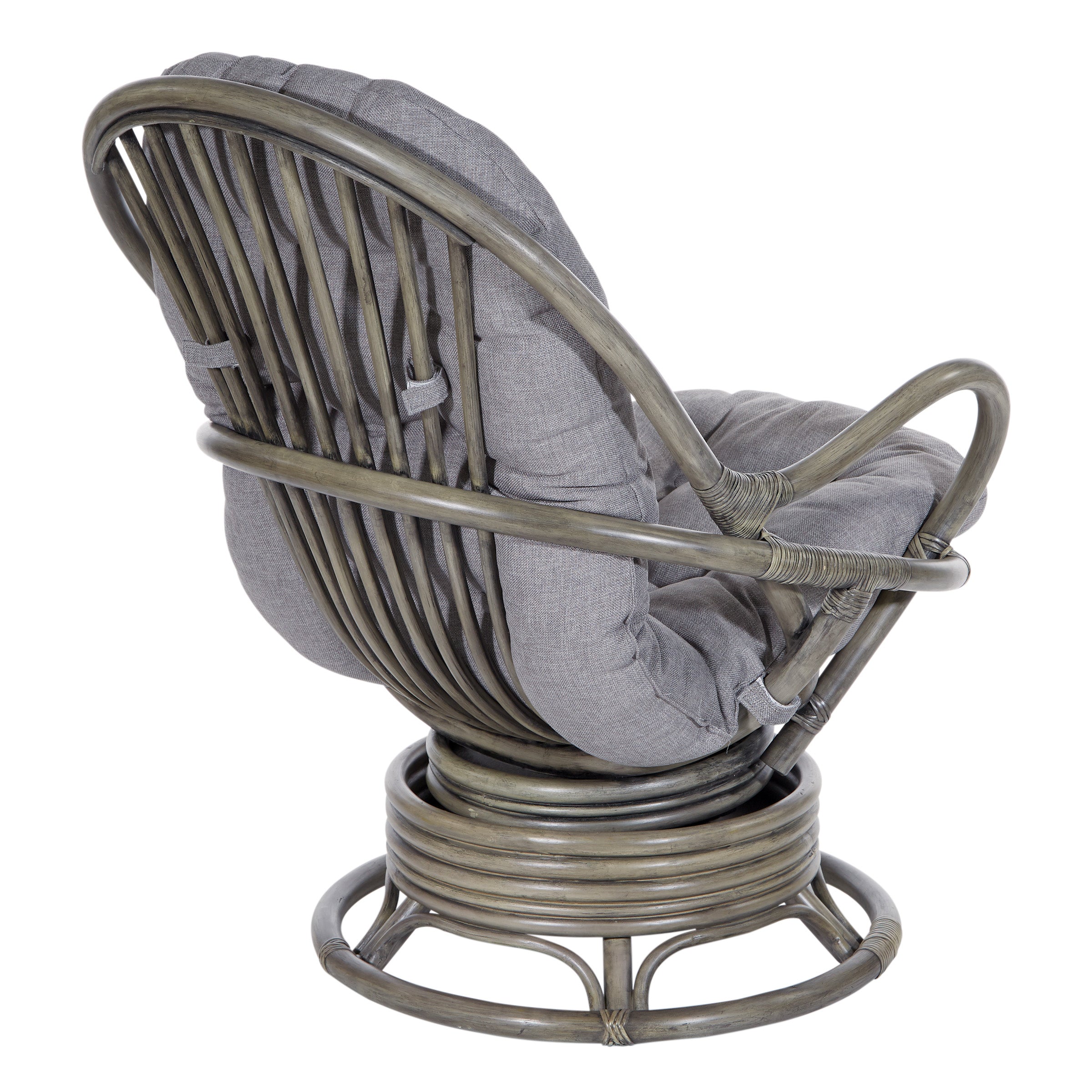 Tahiti Rattan Swivel Rocker - Grey