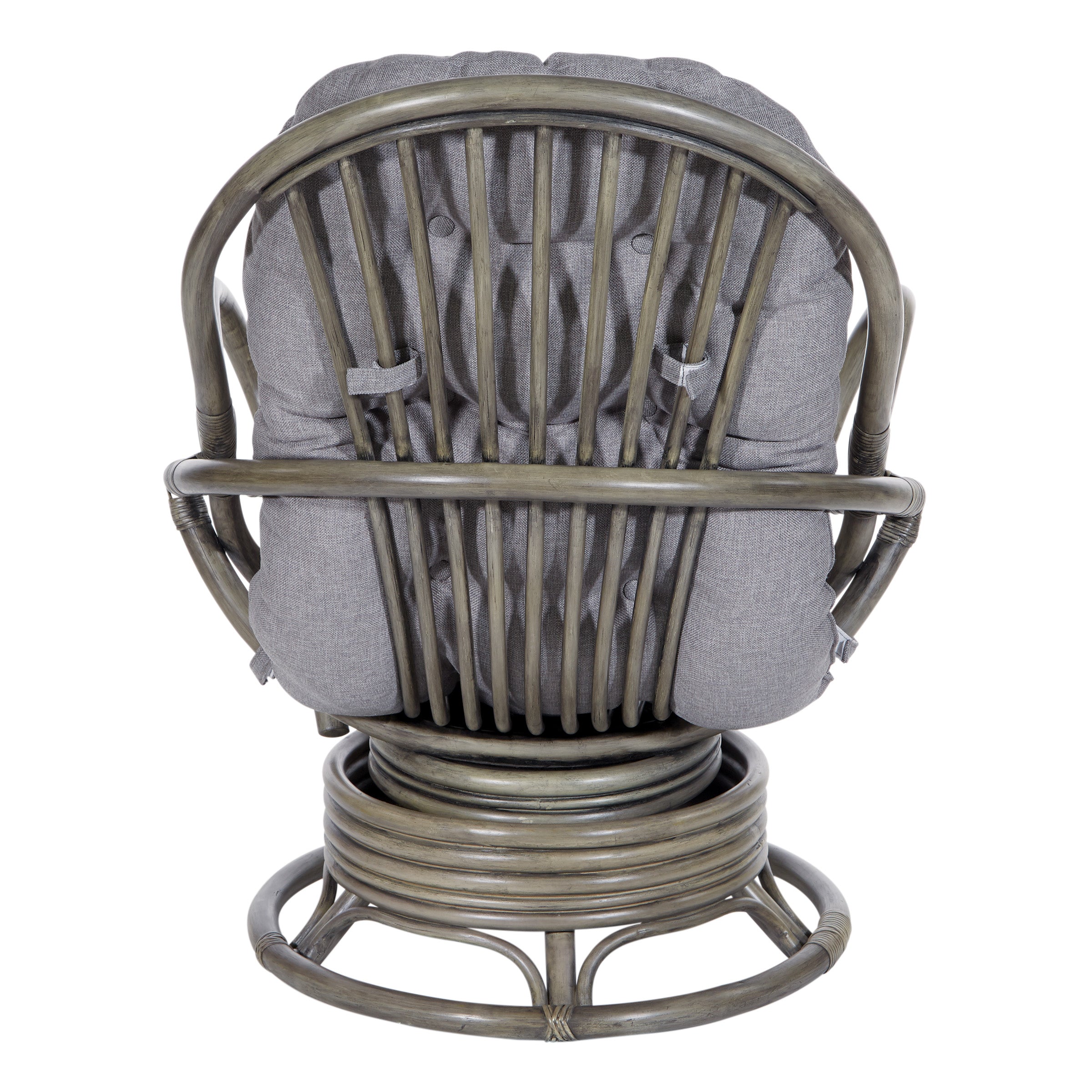Tahiti Rattan Swivel Rocker - Grey