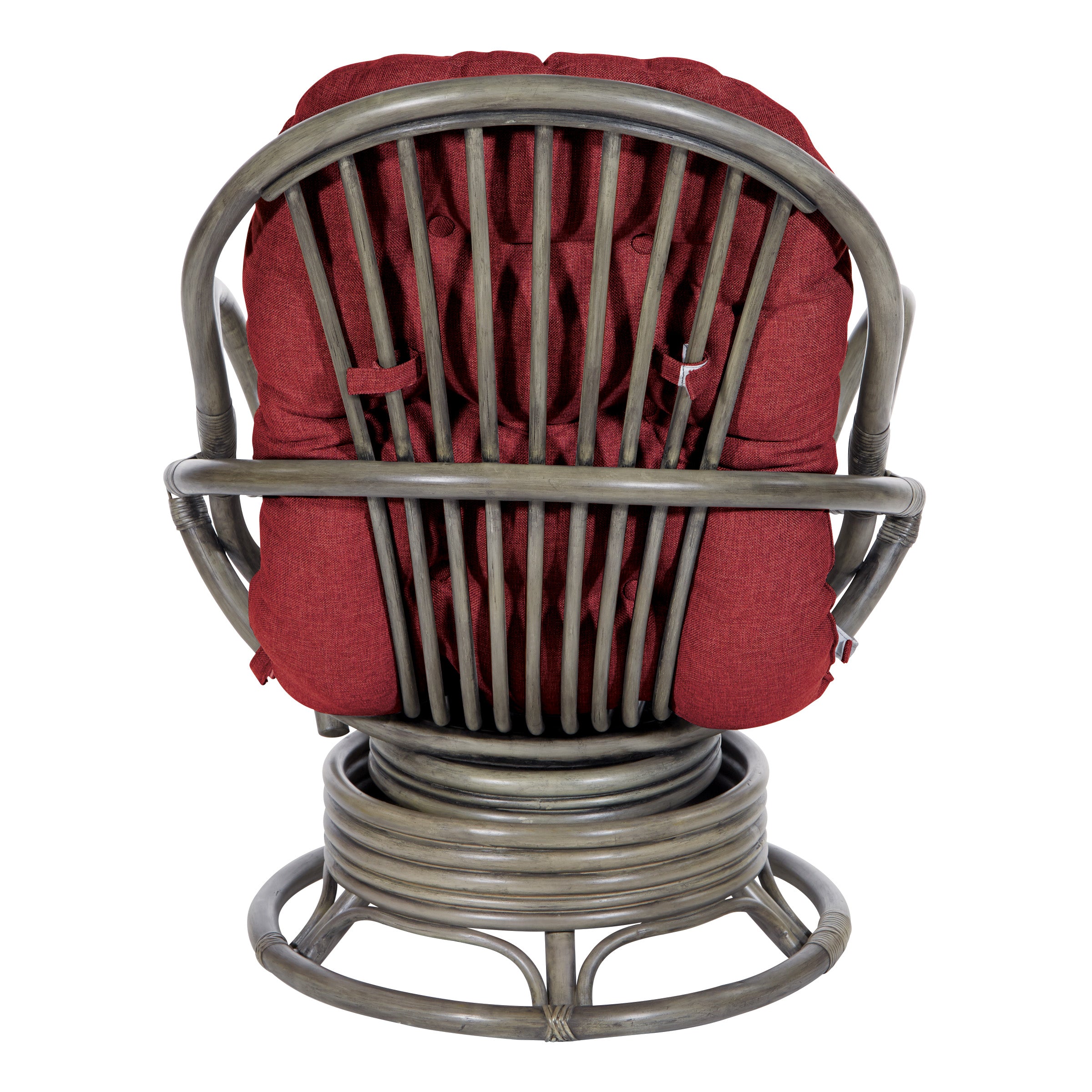 Tahiti Rattan Swivel Rocker - Red