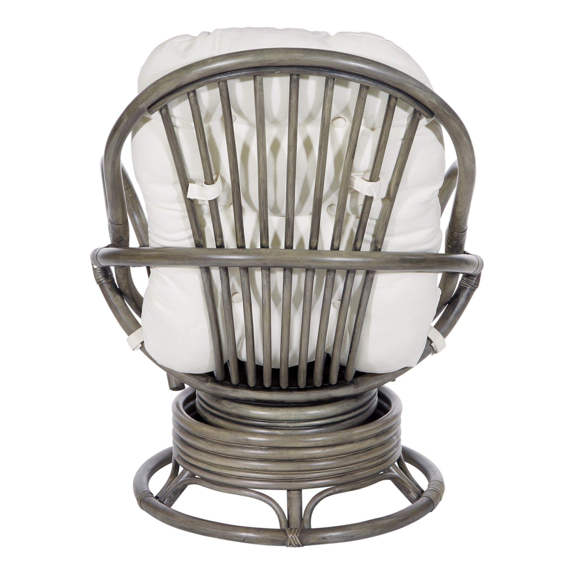 Tahiti Rattan Swivel Rocker - White