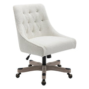 Tindal Office Chair - White Boucle