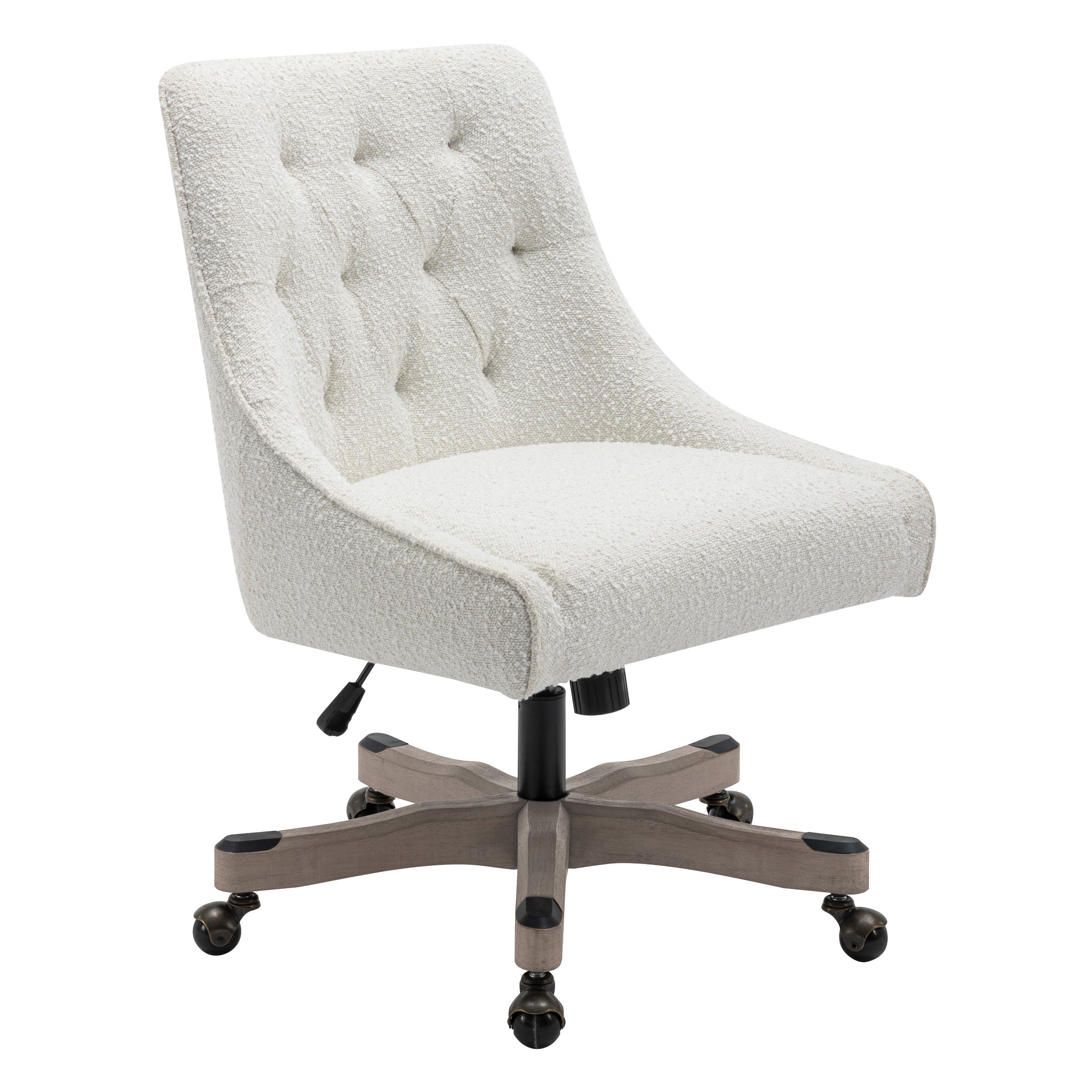 Tindal Office Chair - White Boucle