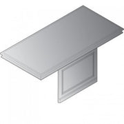 Townsend Right 72X36 Desk Set, Top/Modesty Panel - Royal Cherry