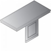 Townsend 60X30 Desk Set, Top/Modesty Panel - Royal Cherry