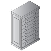 Townsend 4-Drawer Lateral File 36x20x54H - Royal Cherry
