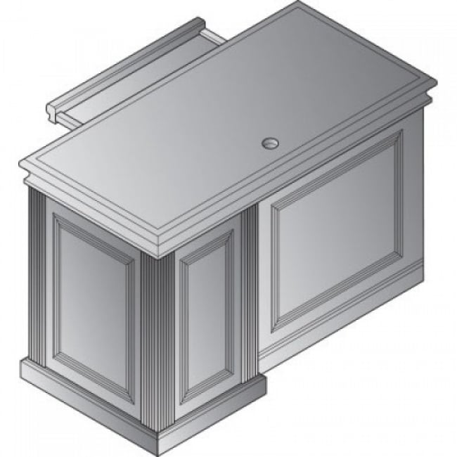 Townsend Right 48X24 Return Set, Top/Modesty Panel - Royal Cherry