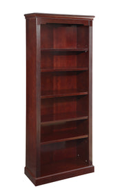 Townsend 5-Shelf Bookcase, 32Wx14Dx75H - Royal Cherry