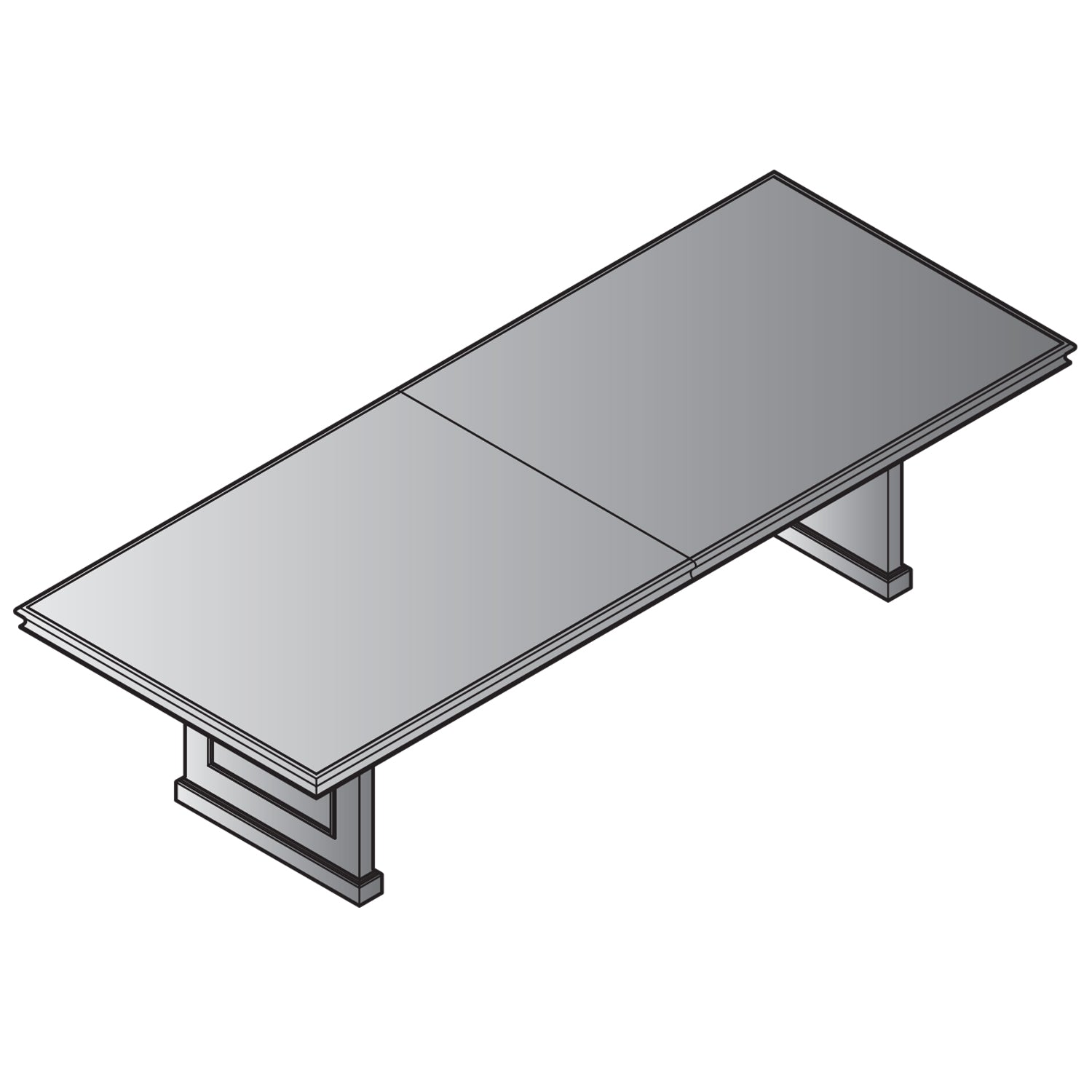 Townsend Rectangular Table 120" X 48", - Royal Cherry