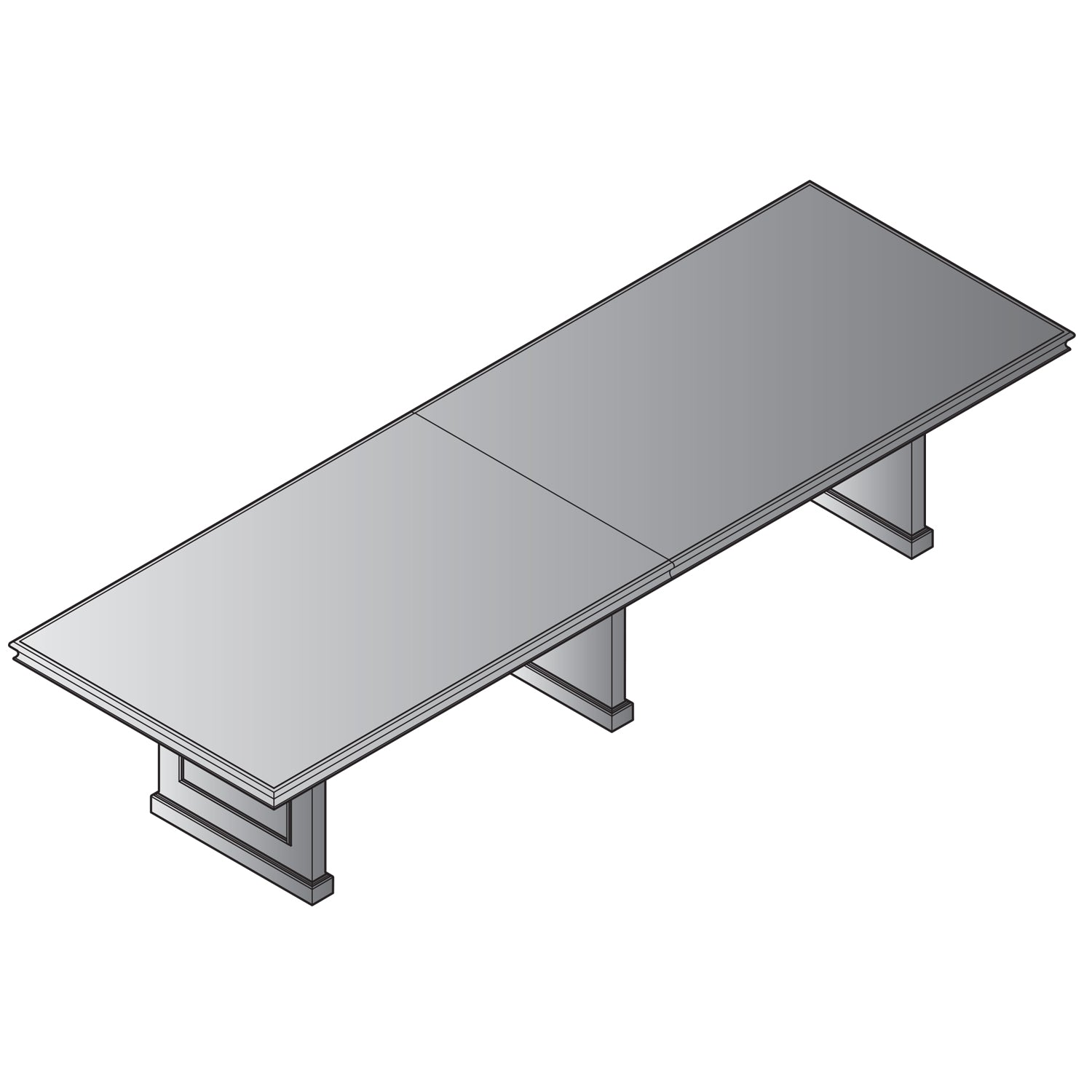 Townsend Rectangular Table 144" X 48" - Royal Cherry