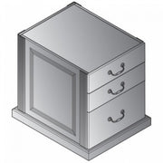 Townsend Left Box/Box/File Pedestal W/End Panel For 66" Desk - Royal Cherry