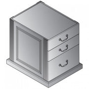 Townsend Right Box/Box/File Pedestal W/End Panel For 66" Desk - Royal Cherry