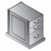 Townsend Left Box/Box/File Pedestal For 66" Desk - Royal Cherry