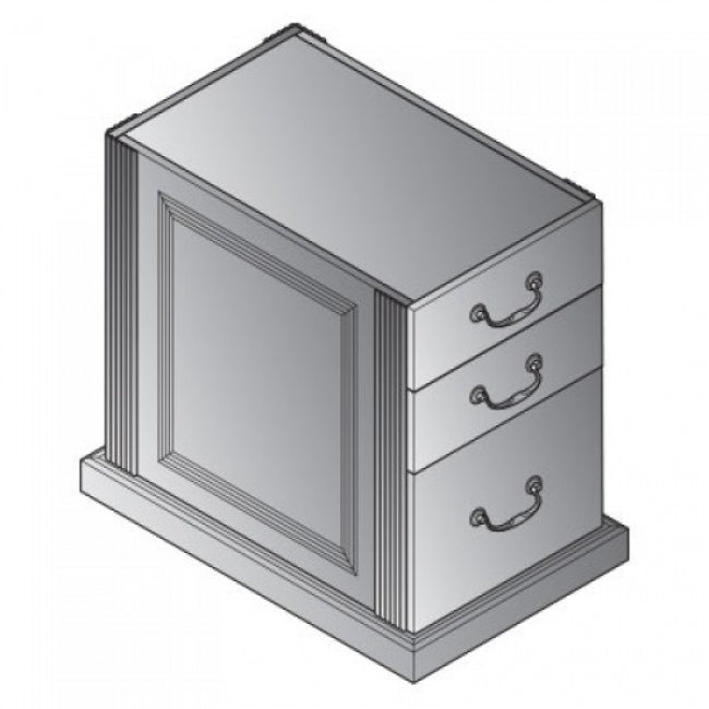 Townsend Left Box/Box/File Pedestal For 66" Desk - Royal Cherry