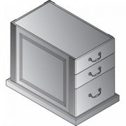 Townsend Left Box/Box/File Pedestal W/End Panel For 72" Desk - Royal Cherry