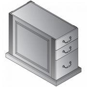 Townsend Left Box/Box/File Pedestal For 72" Desk - Royal Cherry